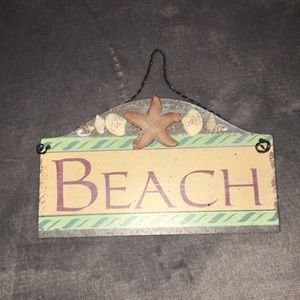 “BEACH” decor sign